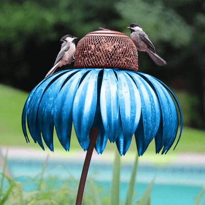 Floral Haven Metal Bird Feeder for Your Garden
