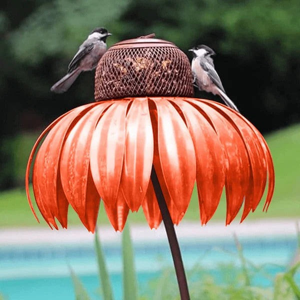 Floral Haven Metal Bird Feeder for Your Garden
