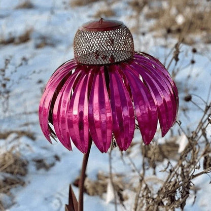 Floral Haven Metal Bird Feeder for Your Garden
