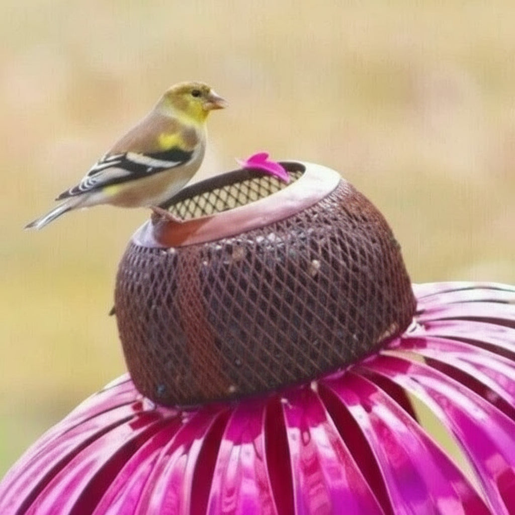 Floral Haven Metal Bird Feeder for Your Garden