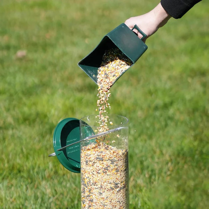Wildlife-Friendly Bird Feeder with Transparent Seed Reservoir