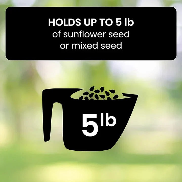Wildlife-Friendly Bird Feeder with Transparent Seed Reservoir