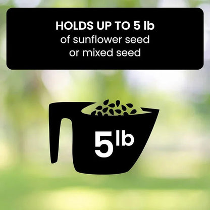 Wildlife-Friendly Bird Feeder with Transparent Seed Reservoir