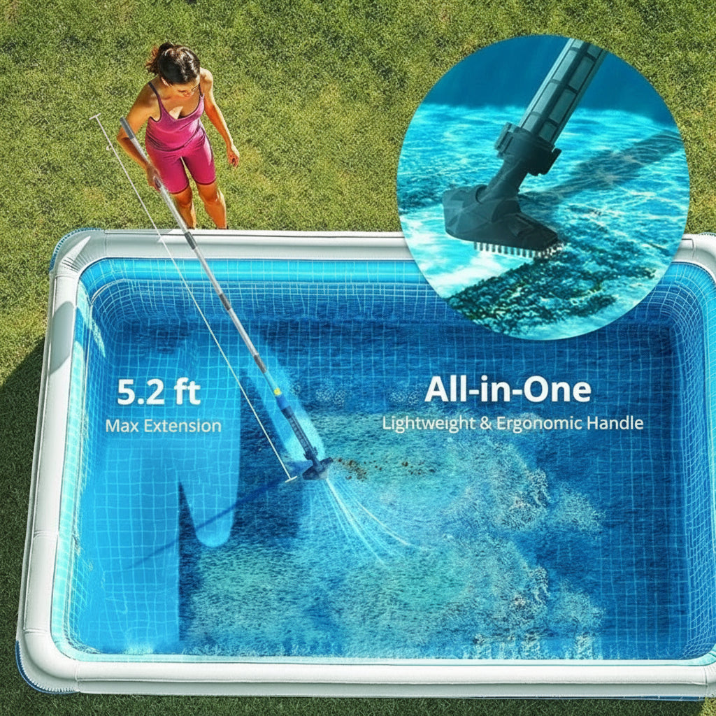 Wireless Pool Cleaner with Versatile Attachments