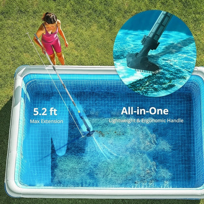 Wireless Pool Cleaner with Versatile Attachments