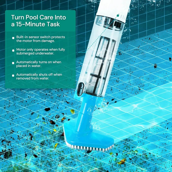 Wireless Pool Cleaner with Versatile Attachments