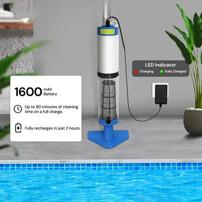 Wireless Pool Cleaner with Versatile Attachments
