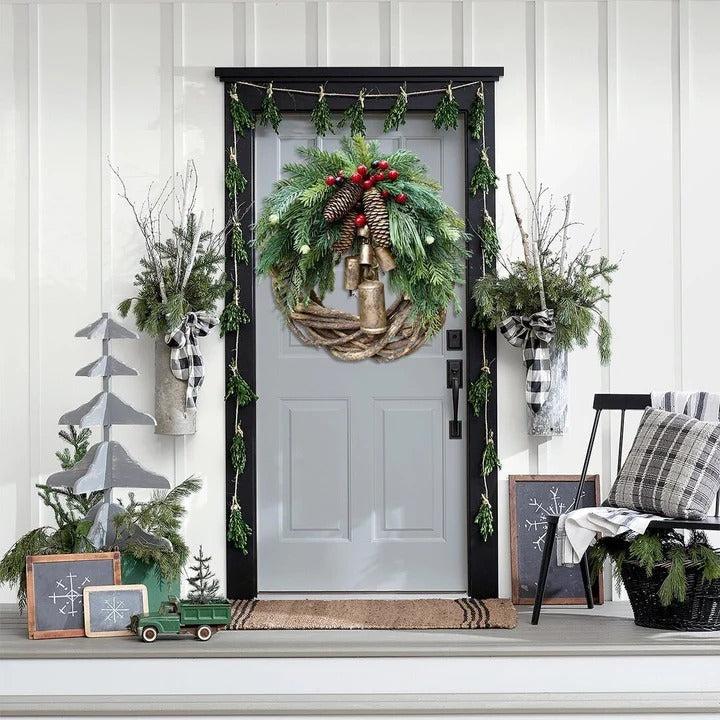 Charming Rustic Holiday Wreath for Home and Door Decor