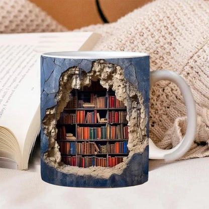 Library Shelf Inspired Coffee Mug
