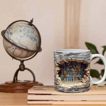 Library Shelf Inspired Coffee Mug