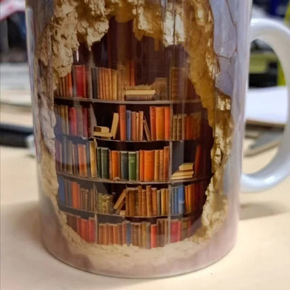 Library Shelf Inspired Coffee Mug