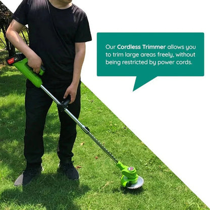 Versatile Cordless Lawn Edger with Adjustable Features