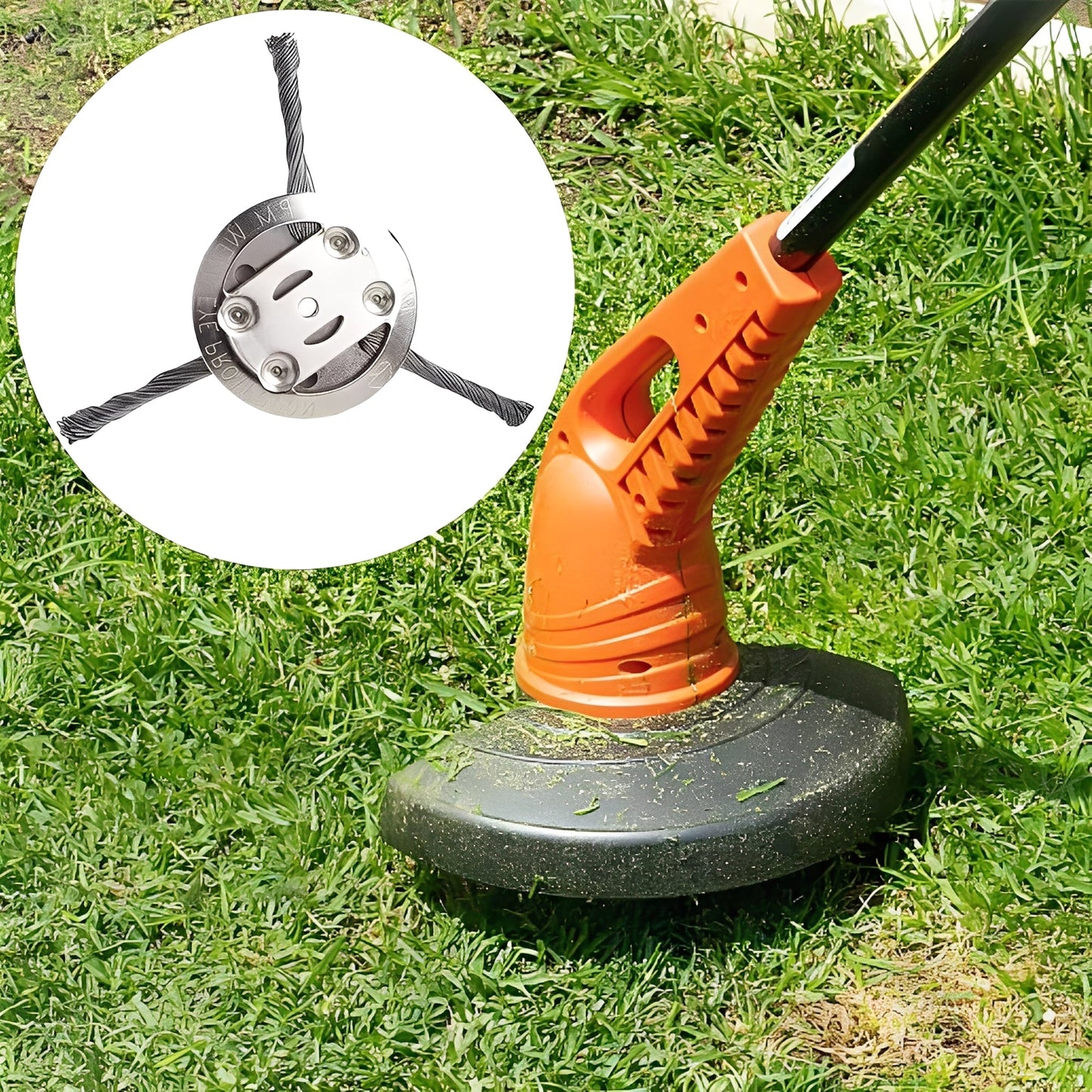 Durable Steel Brush Attachment for Efficient Lawn Care