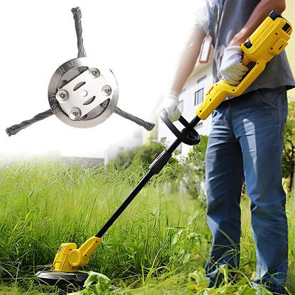 Durable Steel Brush Attachment for Efficient Lawn Care