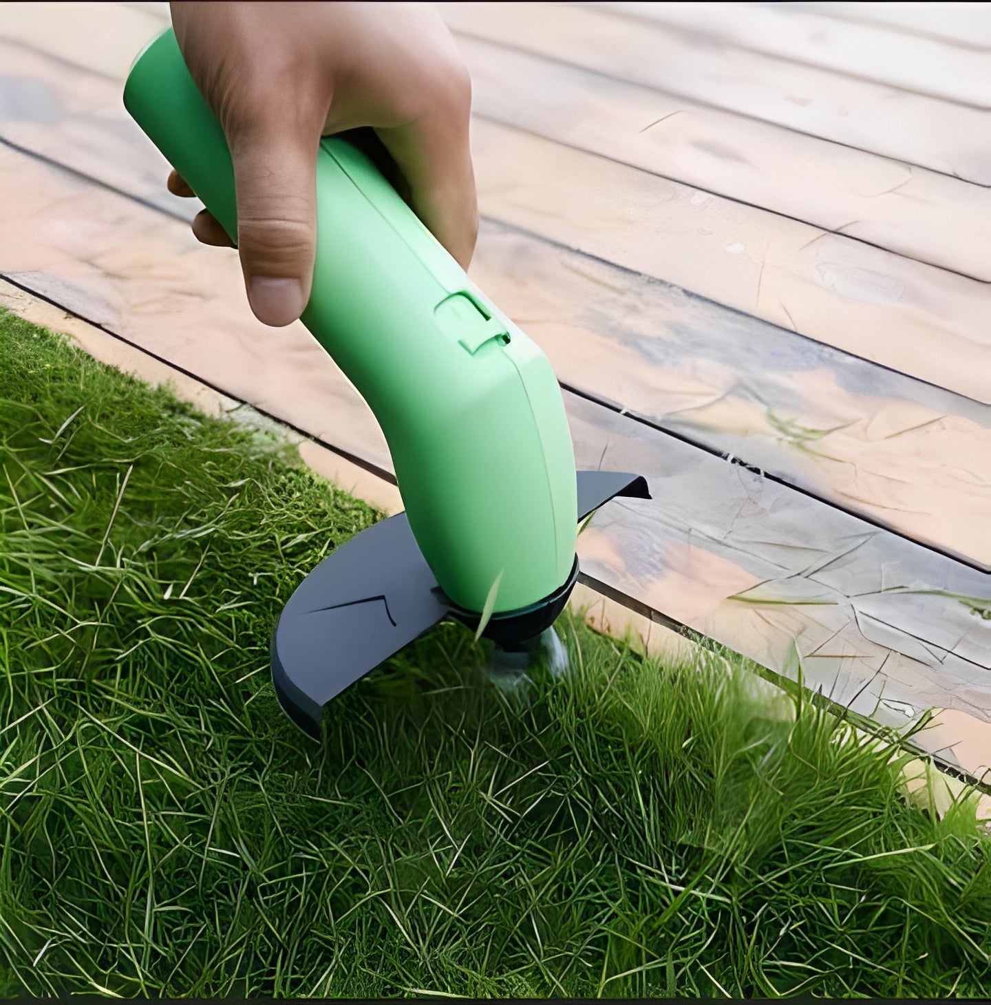 Compact Battery-Operated Lawn Edger and Grass Cutter
