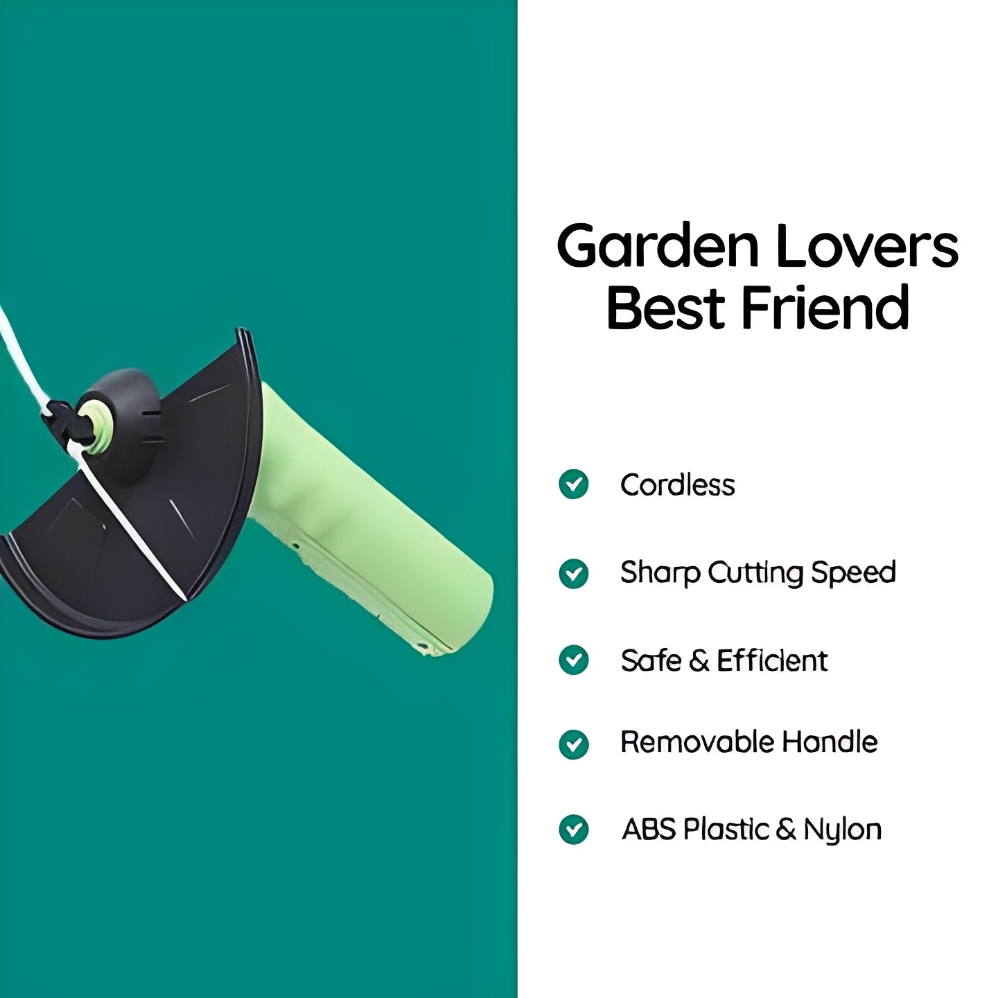 Compact Battery-Operated Lawn Edger and Grass Cutter
