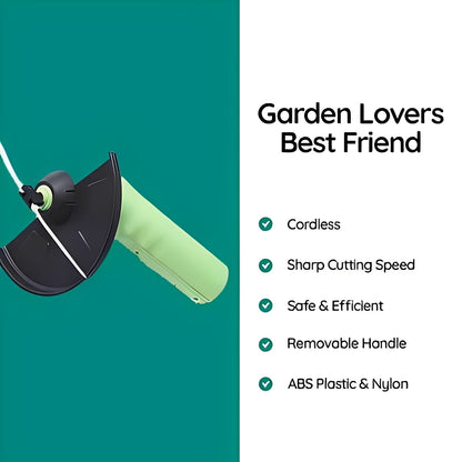 Compact Battery-Operated Lawn Edger and Grass Cutter