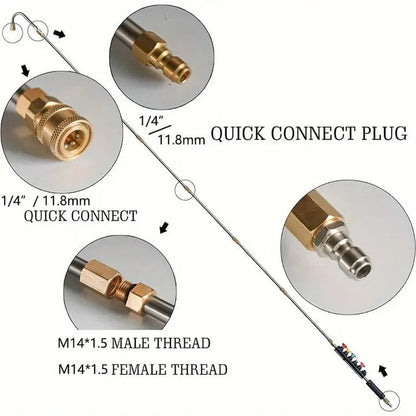 Extendable Cleaning Wand Set for Pressure Washers with Nozzles