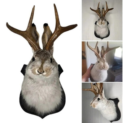 Charming Wall-Mounted Antlered Creature Decor