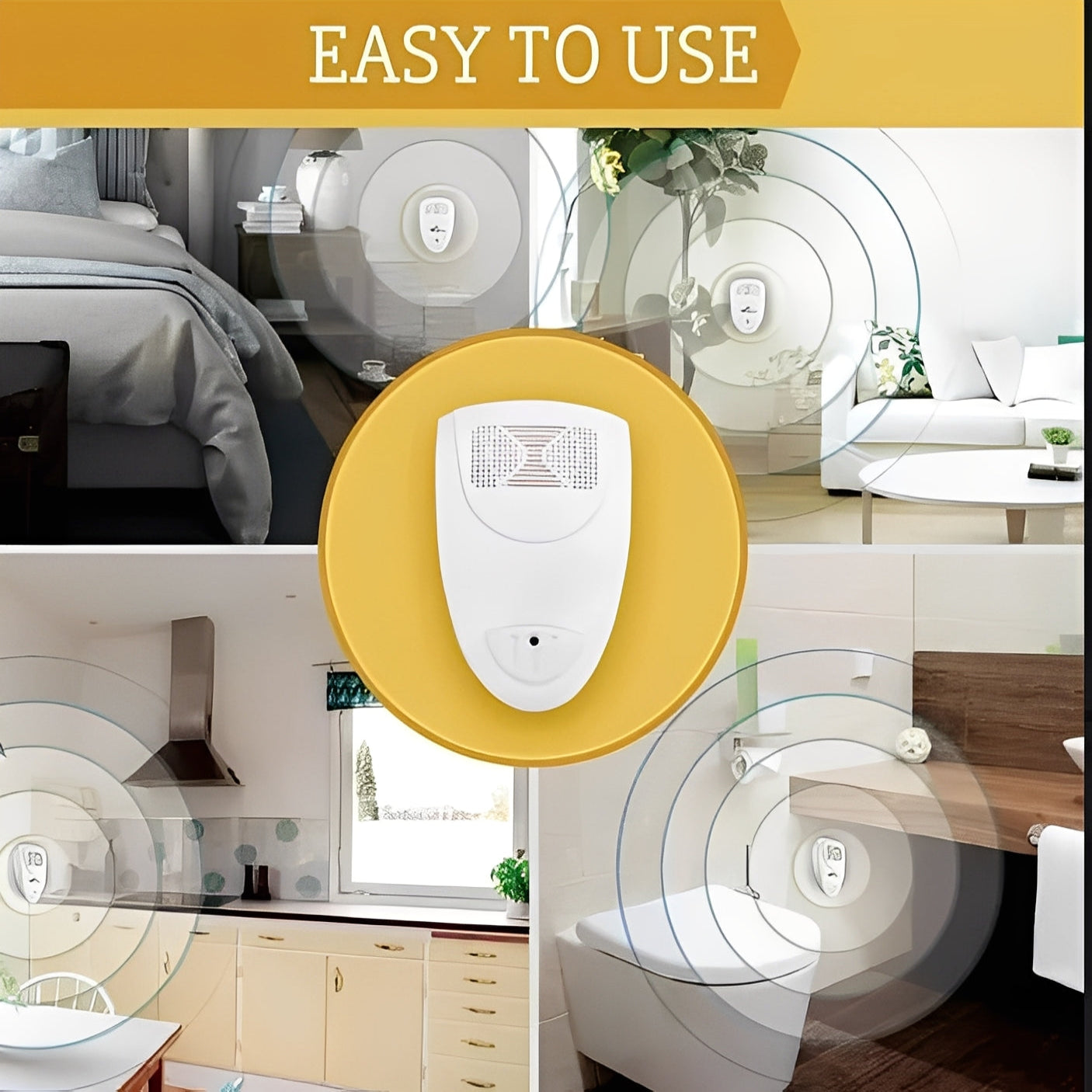 Indoor Ultrasonic Pest Control System for Home & Office