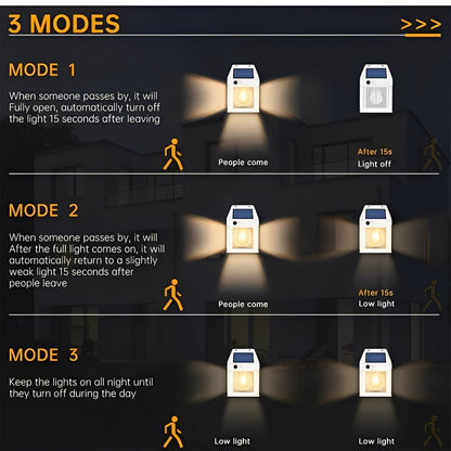 Eco-Friendly Outdoor Wall Light with Motion Detection - 2-Pack