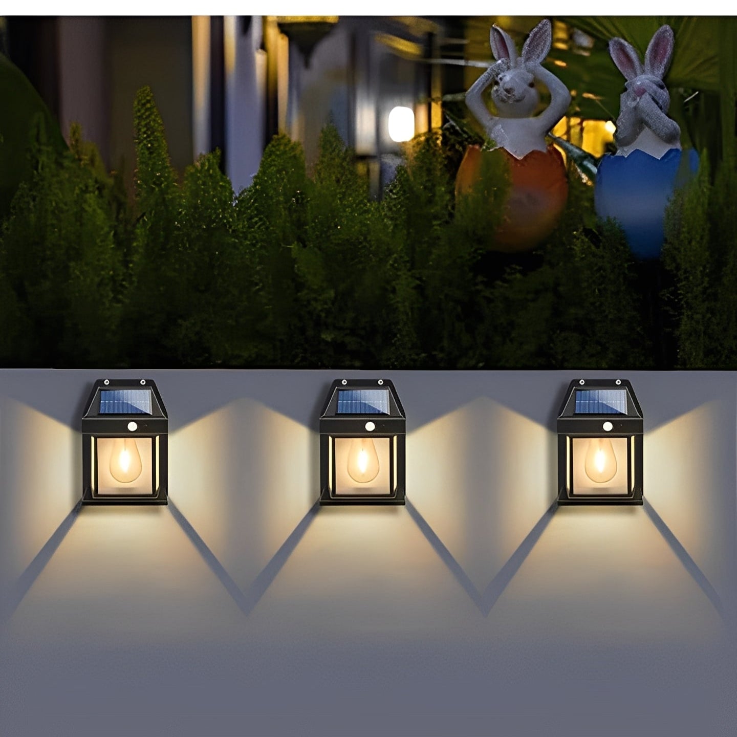 Eco-Friendly Outdoor Wall Light with Motion Detection - 2-Pack