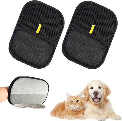 Pet Hair Remover Glove Duo for Effortless Grooming