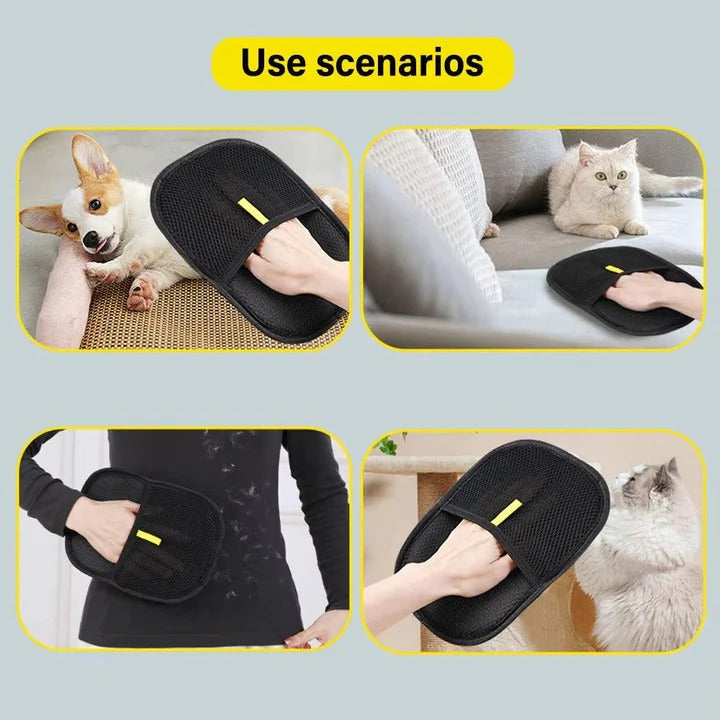 Pet Hair Remover Glove Duo for Effortless Grooming