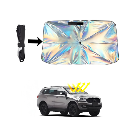 Compact Car Windshield Protector with Umbrella Design
