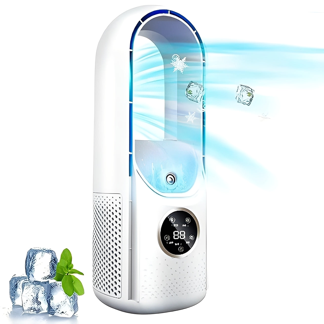 Compact Blade-Free Cooling Fan for Home & Office