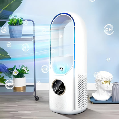 Compact Blade-Free Cooling Fan for Home & Office