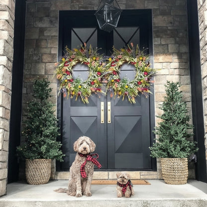 Vibrant Faux Floral Wreath for Year-Round Home Elegance