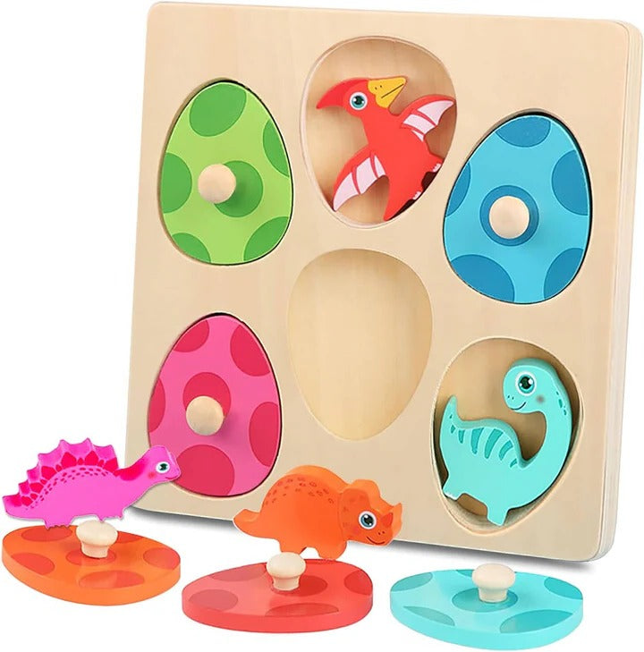 Dino Discovery Color Matching Puzzle with Egg Covers