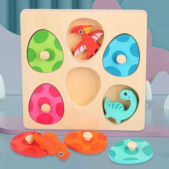 Dino Discovery Color Matching Puzzle with Egg Covers