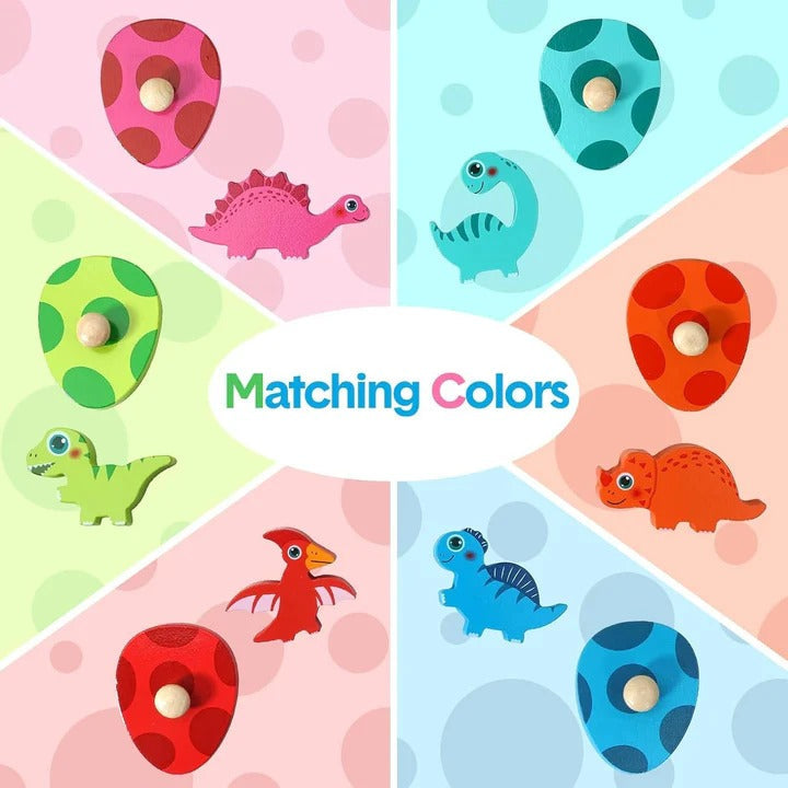 Dino Discovery Color Matching Puzzle with Egg Covers