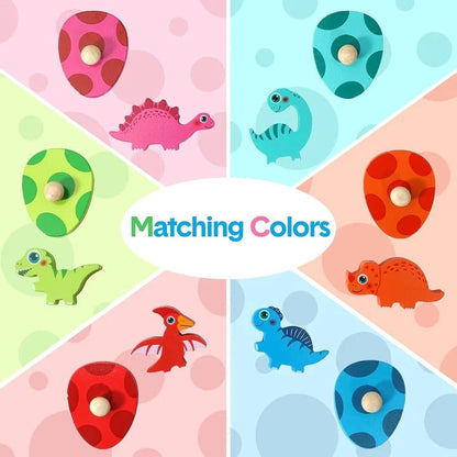 Dino Discovery Color Matching Puzzle with Egg Covers