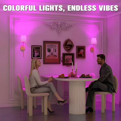 Cordless Ambient Wall Lights with Customizable Colors, Set of 2