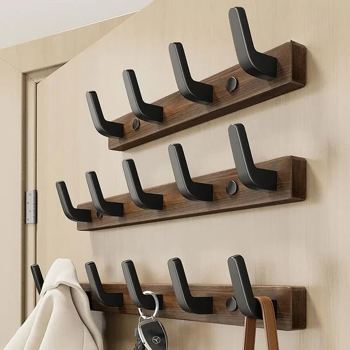 Chic Wall-Mounted Coat Hook with Rustic Appeal