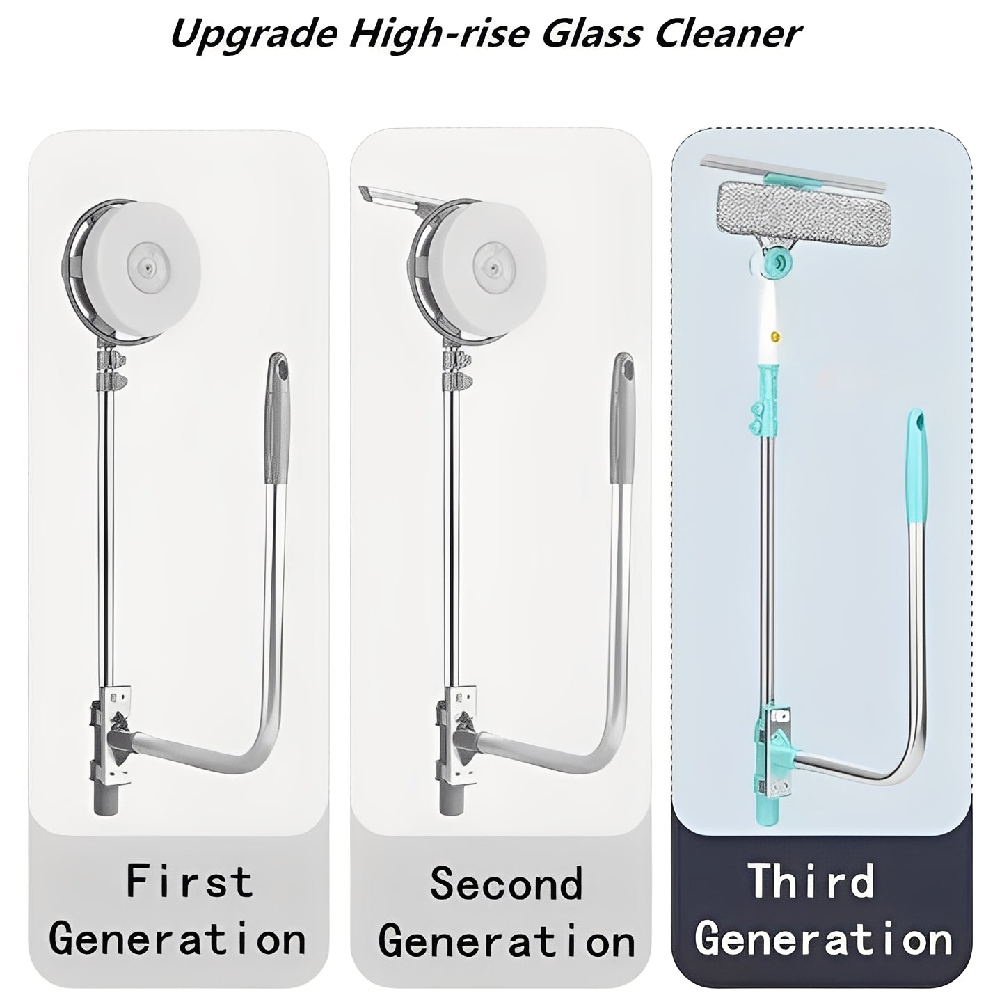 Extendable Window Cleaner Brush with Flexible Head