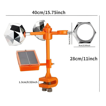 Eco-Friendly Rotating Bird Repellent System