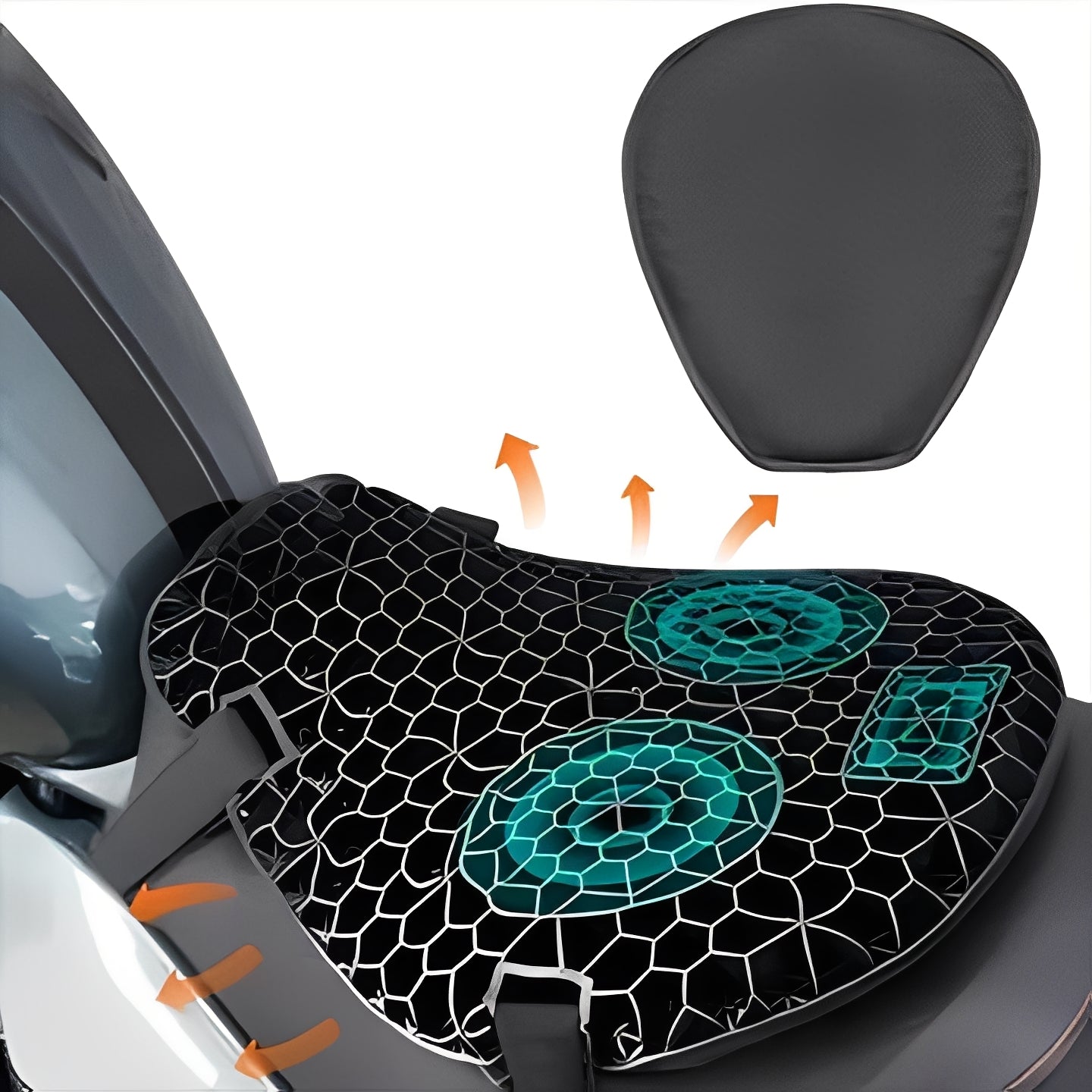 Ultimate Comfort Motorcycle Seat Cushion with Breathable Design