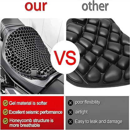 Ultimate Comfort Motorcycle Seat Cushion with Breathable Design