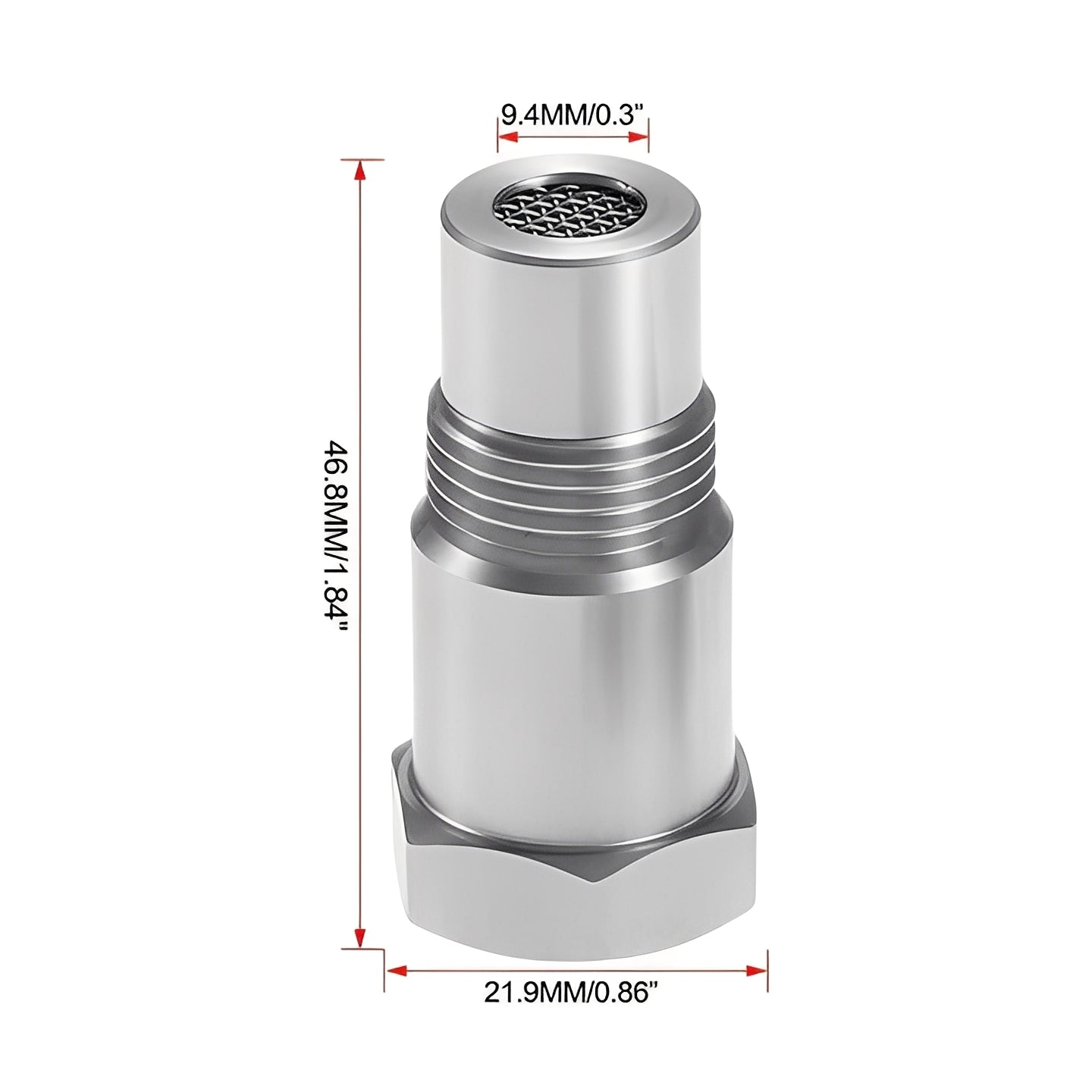 Stainless Steel O2 Sensor Offset Adapter for Custom Exhausts