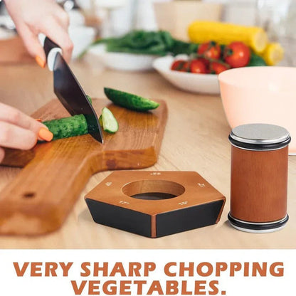 Precision Manual Knife Sharpener with Diamond Wheel Technology