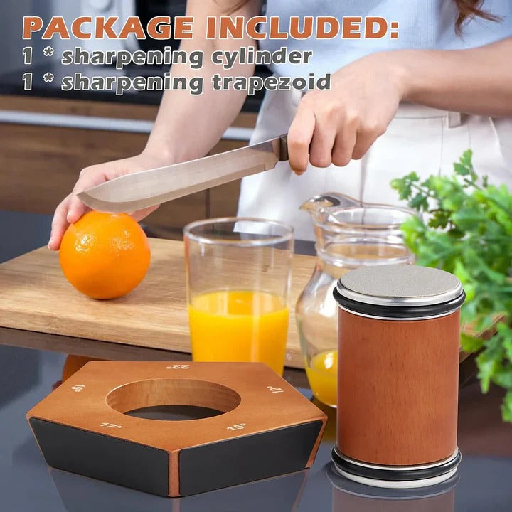 Precision Manual Knife Sharpener with Diamond Wheel Technology