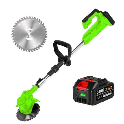 Rechargeable Cordless Lawn Edger with Customizable Handle and Blades