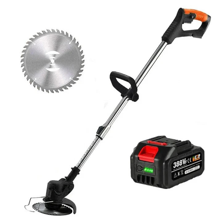 Rechargeable Cordless Lawn Edger with Customizable Handle and Blades