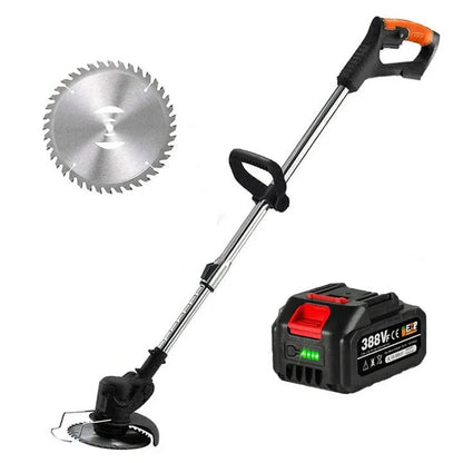 Rechargeable Cordless Lawn Edger with Customizable Handle and Blades