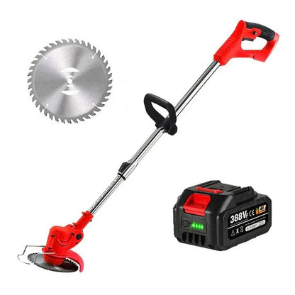 Rechargeable Cordless Lawn Edger with Customizable Handle and Blades
