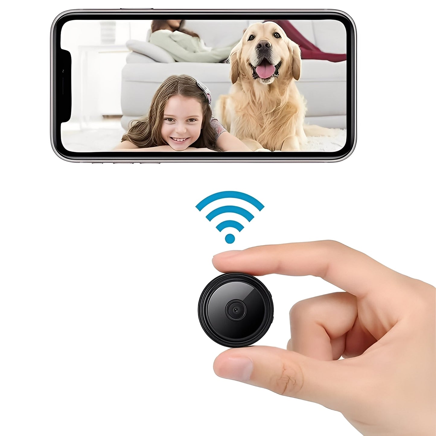 Versatile Wireless Camera with Magnetic Mount and Rechargeable Battery